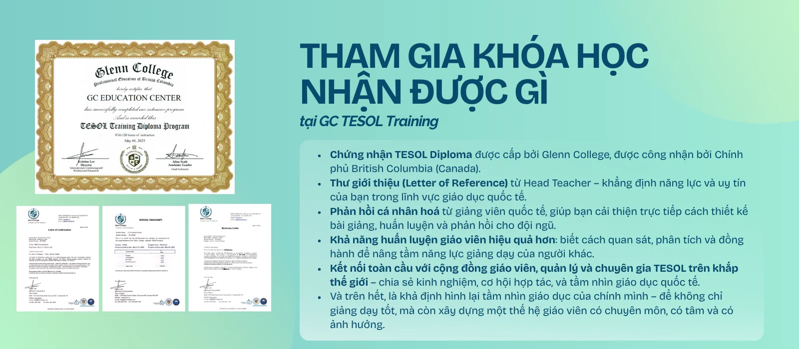 Khóa học Online Tesol Training - GC Education Center