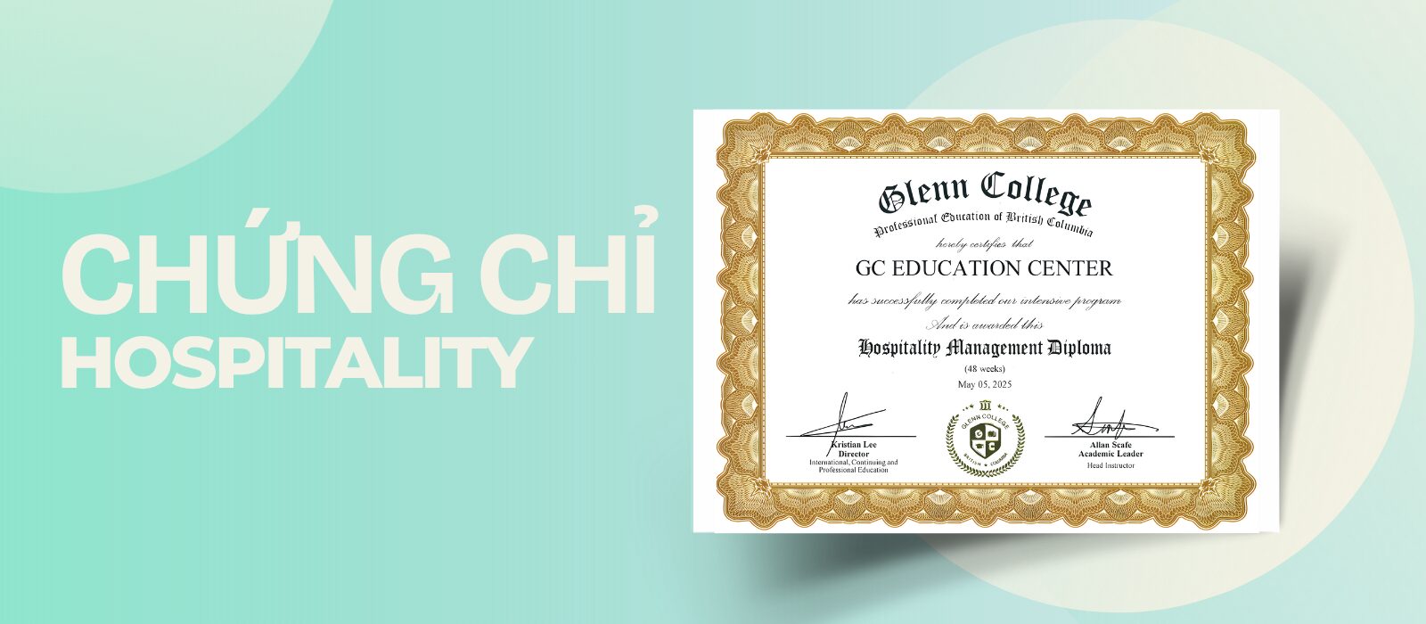 Chương trình đào tạo chuyên sâu cho ngành Quản Trị Khách Sạn, Du Lịch, Nhà Hàng, và Dịch Vụ - GC Education Center