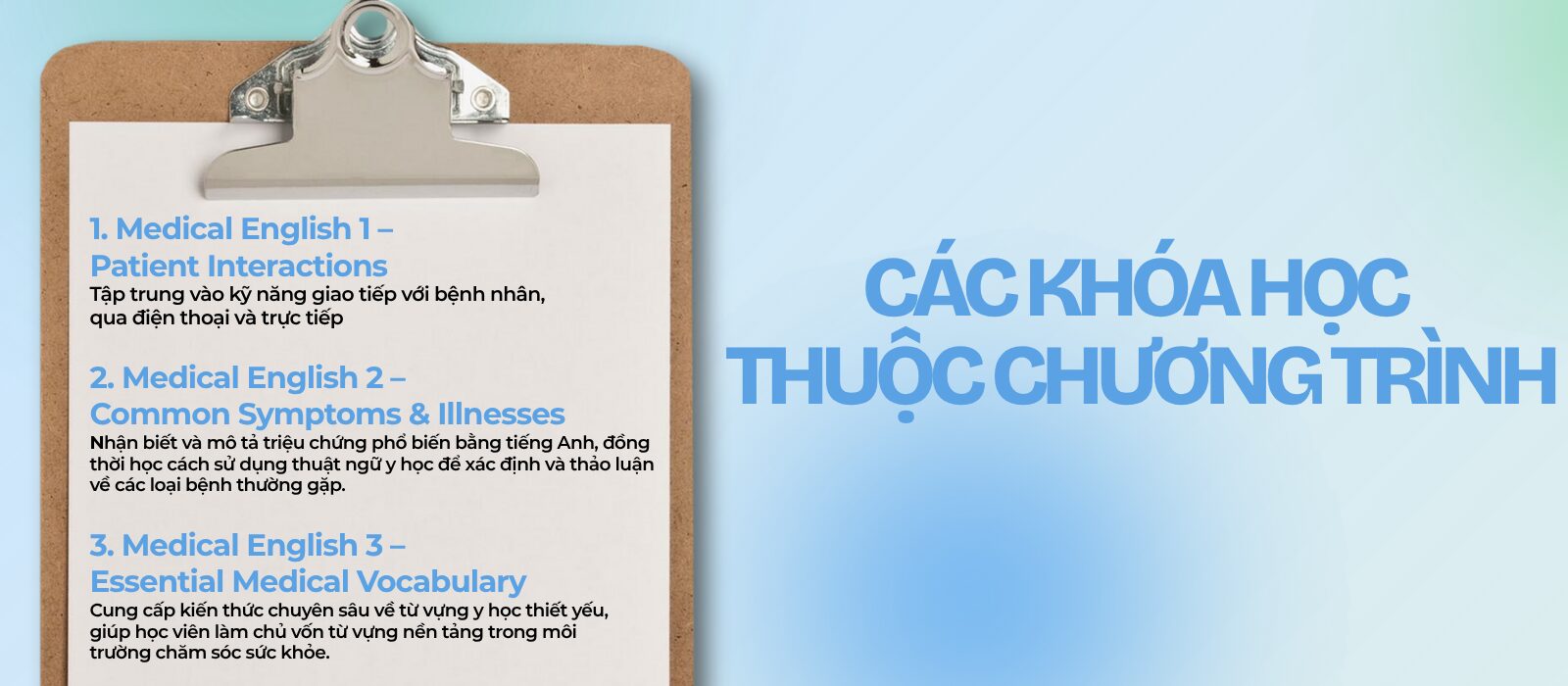 Chương trình Tiếng Anh Chuyên Ngành Y khoa - GC Education Center