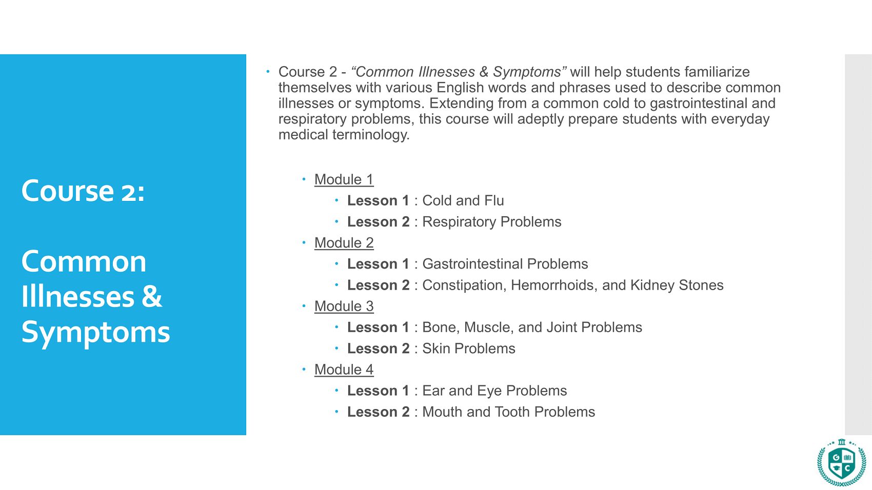 Chương trình Tiếng Anh Chuyên Ngành Y khoa - GC Education Center