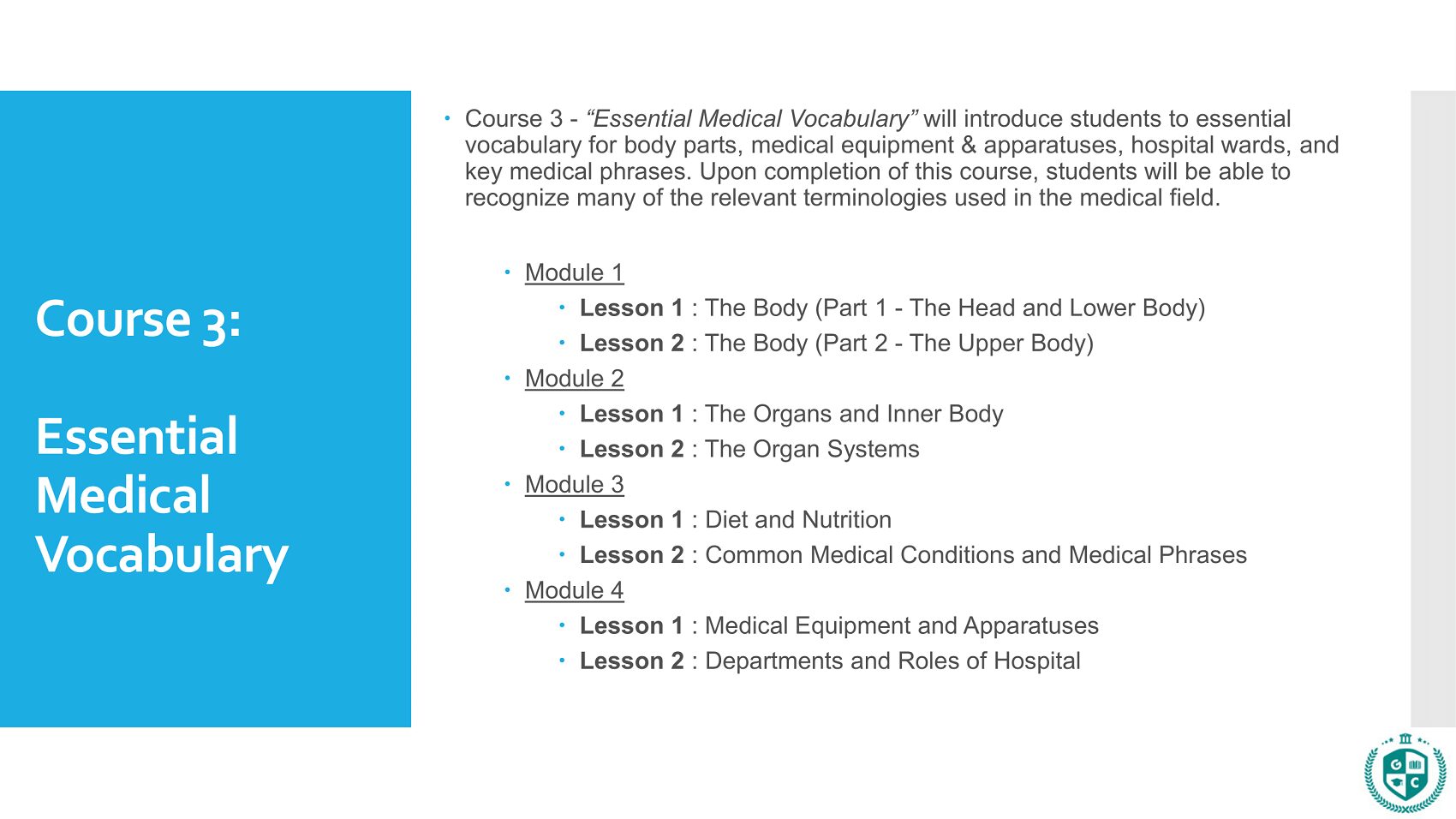 Chương trình Tiếng Anh Chuyên Ngành Y khoa - GC Education Center