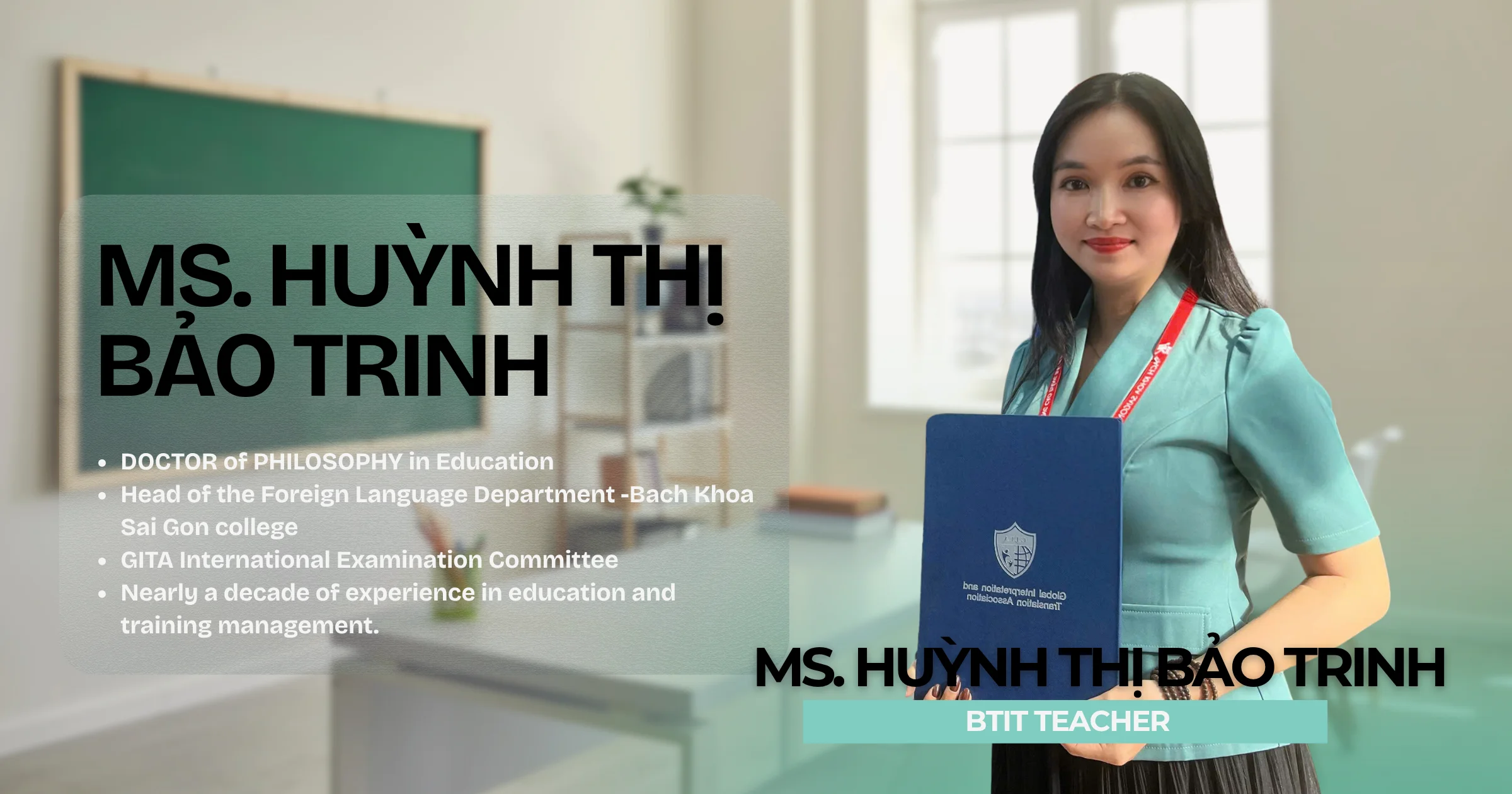 Giáo viên Huỳnh Thị Bảo Trinh