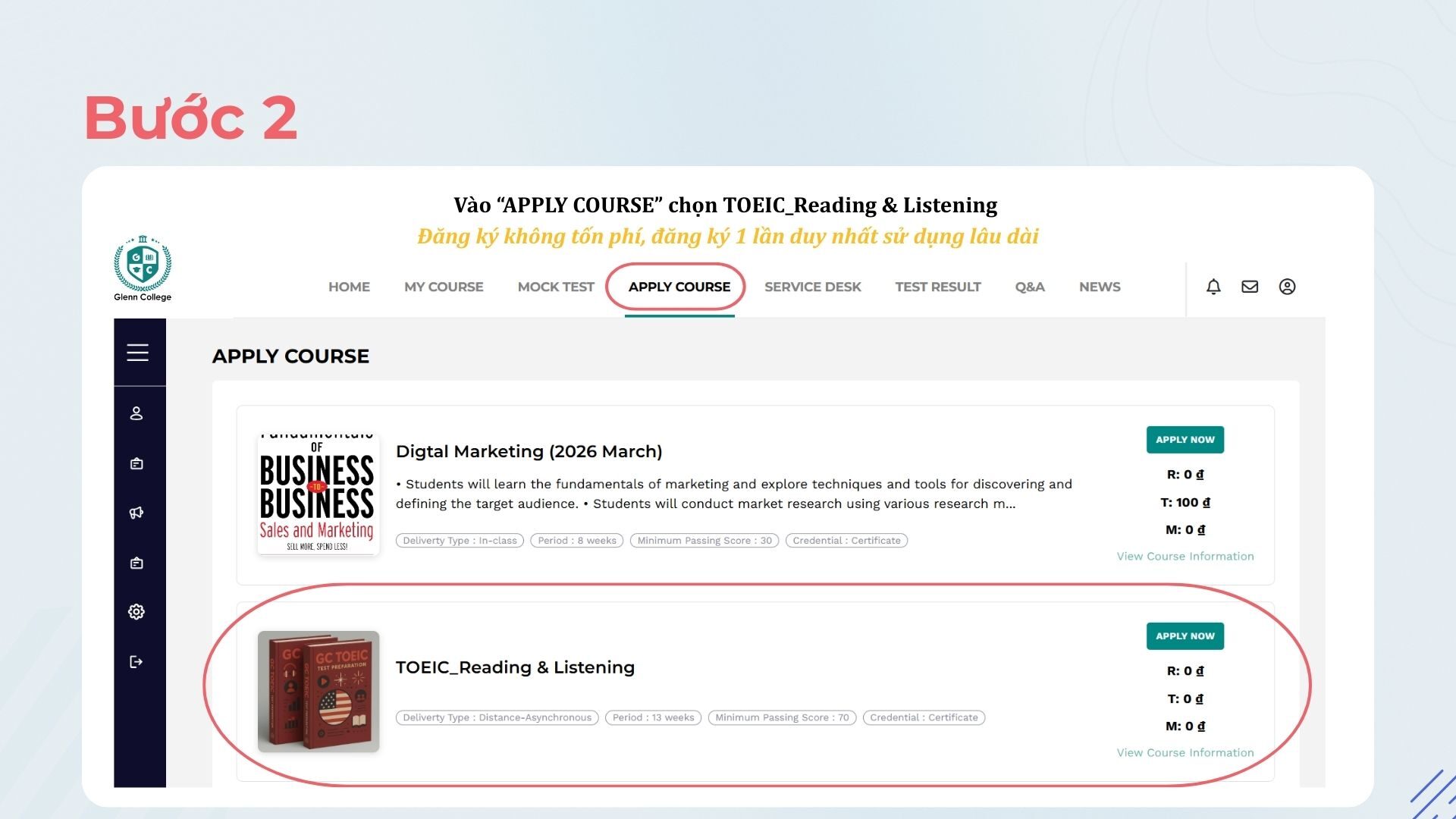 Hướng dẫn đăng ký hệ thống luyện thi TOEIC miễn phí