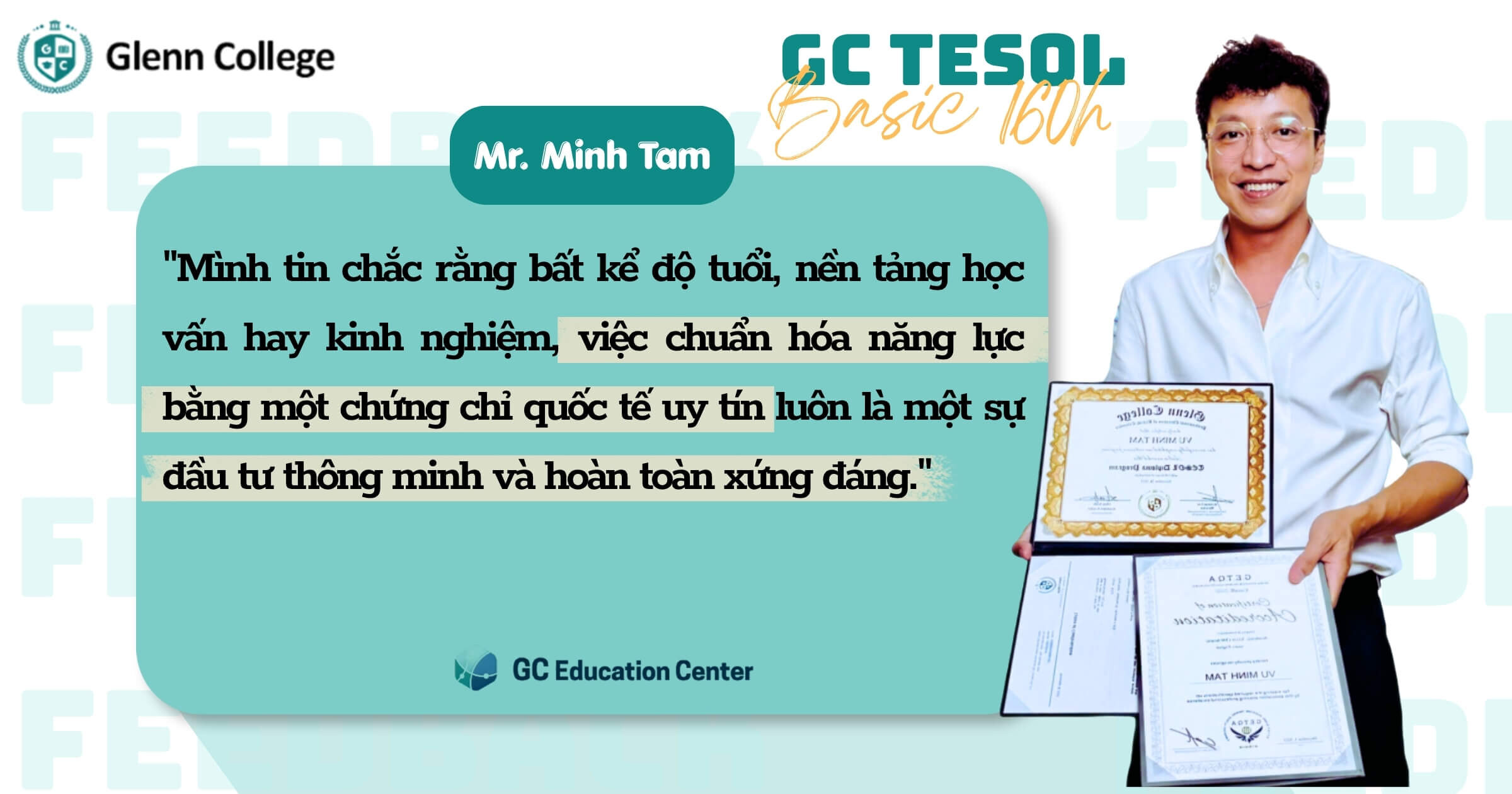 TESOL - Chương trình Giảng Dạy Tiếng Anh Quốc Tế dành cho người mới bắt đầu