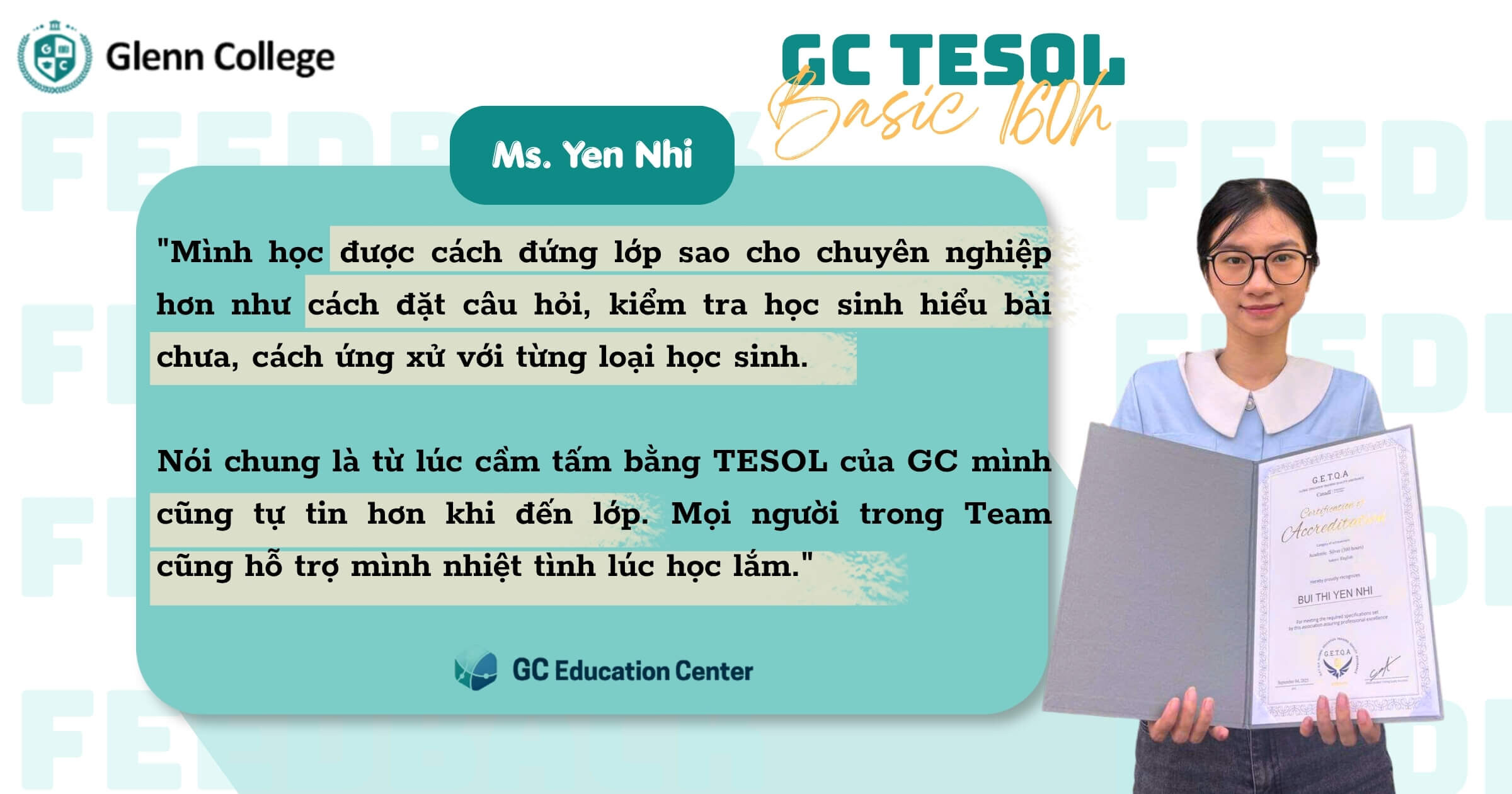 TESOL - Chương trình Giảng Dạy Tiếng Anh Quốc Tế dành cho người mới bắt đầu