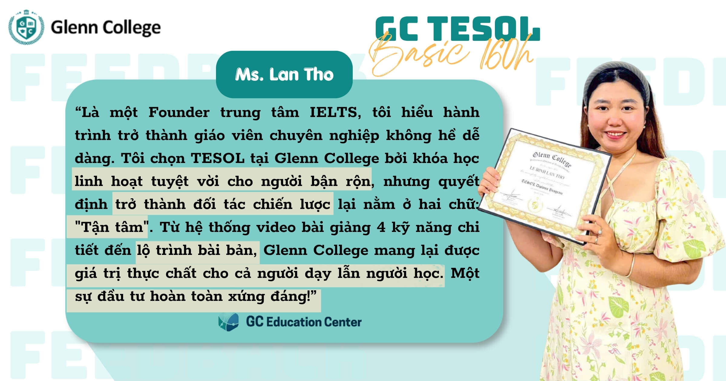 TESOL - Chương trình Giảng Dạy Tiếng Anh Quốc Tế dành cho người mới bắt đầu