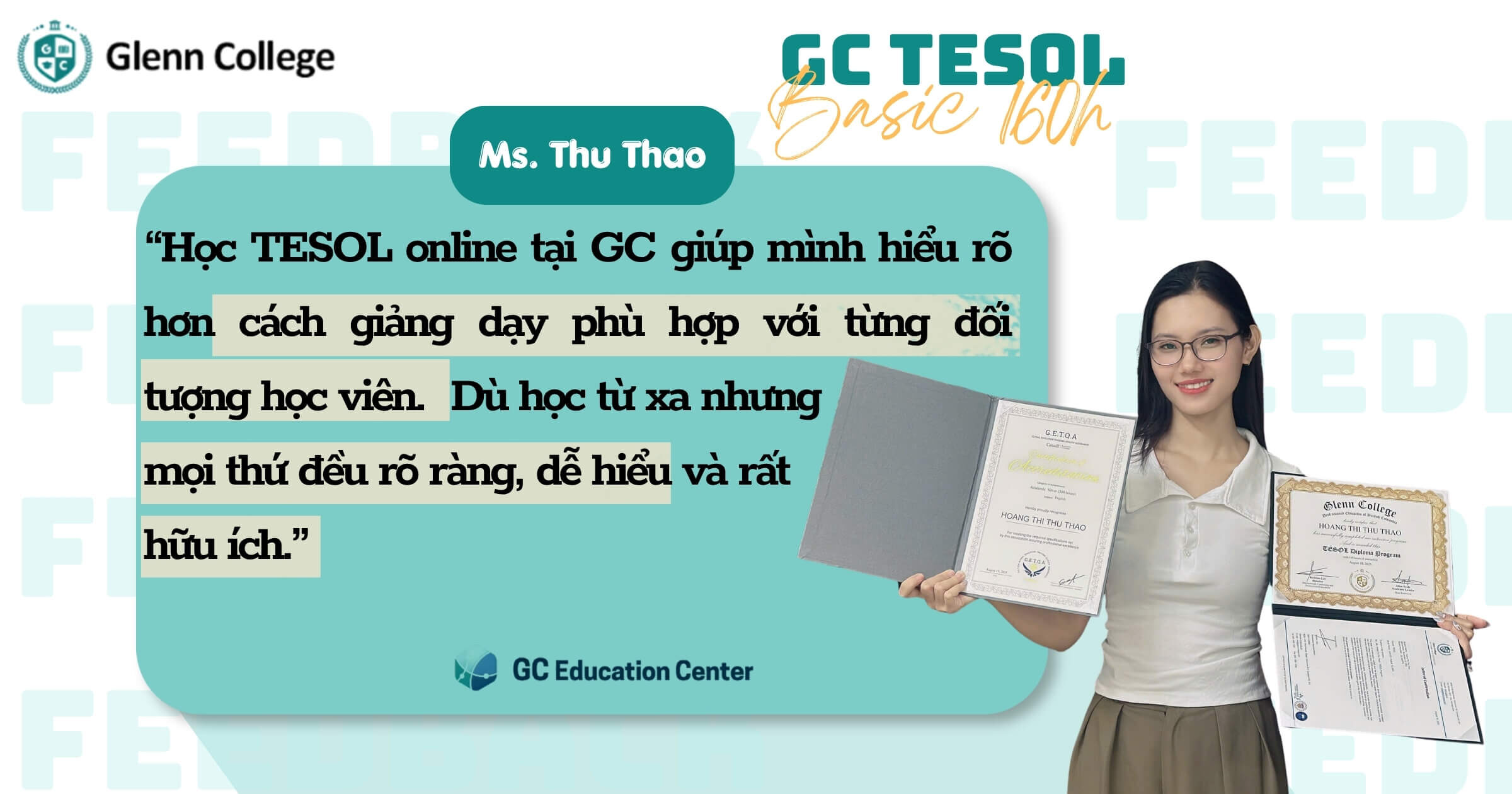 TESOL - Chương trình Giảng Dạy Tiếng Anh Quốc Tế dành cho người mới bắt đầu